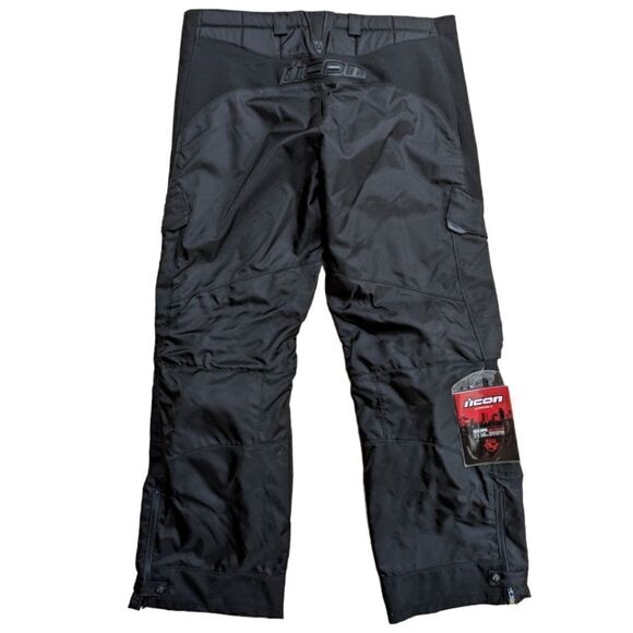 Icon Motorsports Arc Pant in Stealth Black Motorcycle Trousers Men's Size 42 NWT - Picture 2 of 9